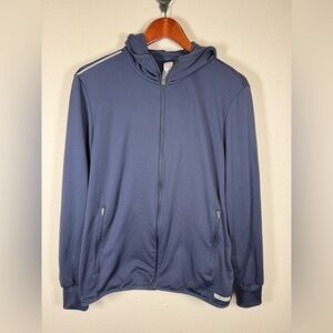 Decathlon Women’s Kalenji Navy Blue Zip Up Fleece Lined Jacket Hoodie Large